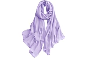 HAREWOM Chiffon Hijab for Women Sheer Shawl and Wraps for Wedding Bridal Scarves Summer Lightweight Sun-proof Scarf