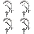Stage Light Clamp Hook,with Anti-Injury Clip Aluminum Alloy Truss Clamp for DJ Lights Par Spotlight Moving Head Light Pole Mount Stage Lighting Kit Lighting Stand and Truss Package (4 Pack)