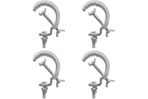 QDAOYU Stage Light Clamp Hook,with Anti-Injury Clip Aluminum Alloy Truss Clamp for DJ Lights Par Spotlight Moving Head Light Pole Mount Stage Lighting Kit Lighting Stand and Truss Package (4 Pack)