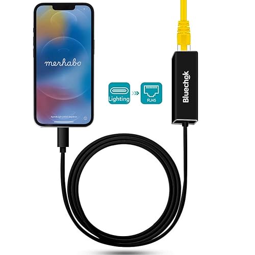 Lightnning to Ethernet RJ45 Adapter for iPhone/iPad [Apple MFi