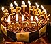 Eshanmu Birthday Letter Cake Candles, Gold