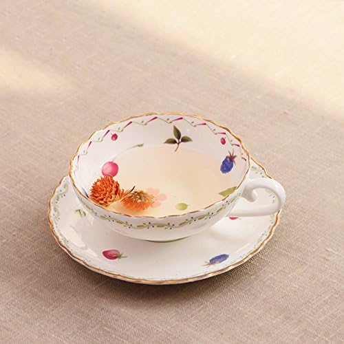 Dinner Sets HAIZHEN Bone China Coffee Cup Set Ceramic Continental Pastoral Black Tea Cup (a Variety Of Patterns Optional) Ceramic (Color : #4)