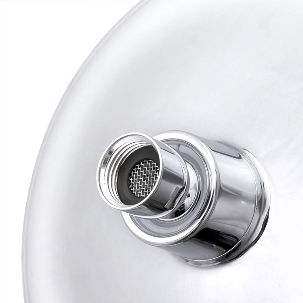 btcus4 Shower Head Rainfall High Pressure 8” Adjustable Metal 360 Swivel Bathroom showerhead Chrome Finish
