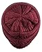 C.C Trendy Warm Chunky Soft Stretch Cable Knit Beanie Skully, Maroon