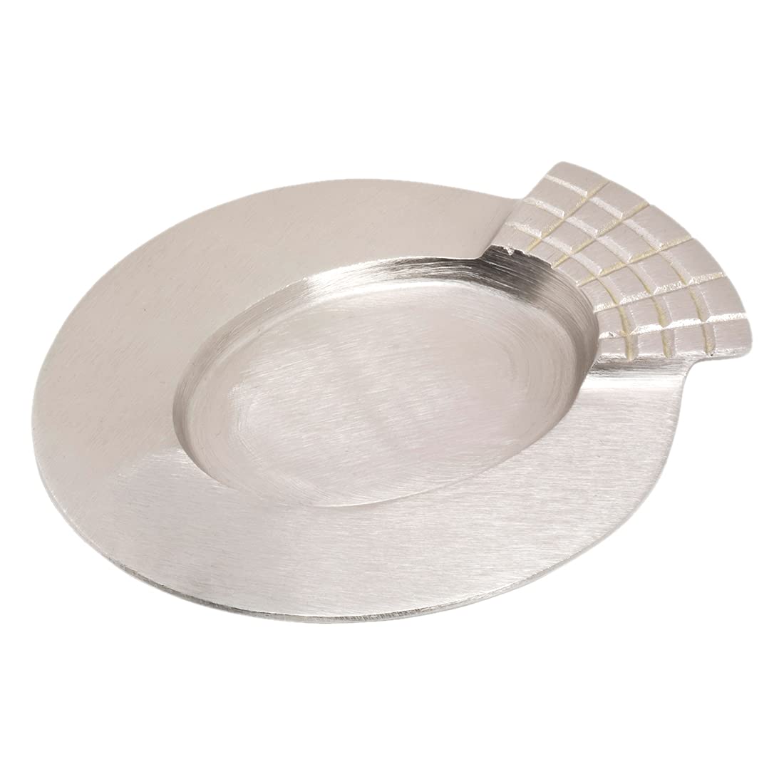 NKlaus Candle plate fish 7x5cm inside brass brushed & nickel plated decoration modern surface smooth line structure 10594