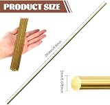 KITERI 50 Pcs 2mm x 250mm Brass Welding Rods Copper Brazing Solder Wire view 2