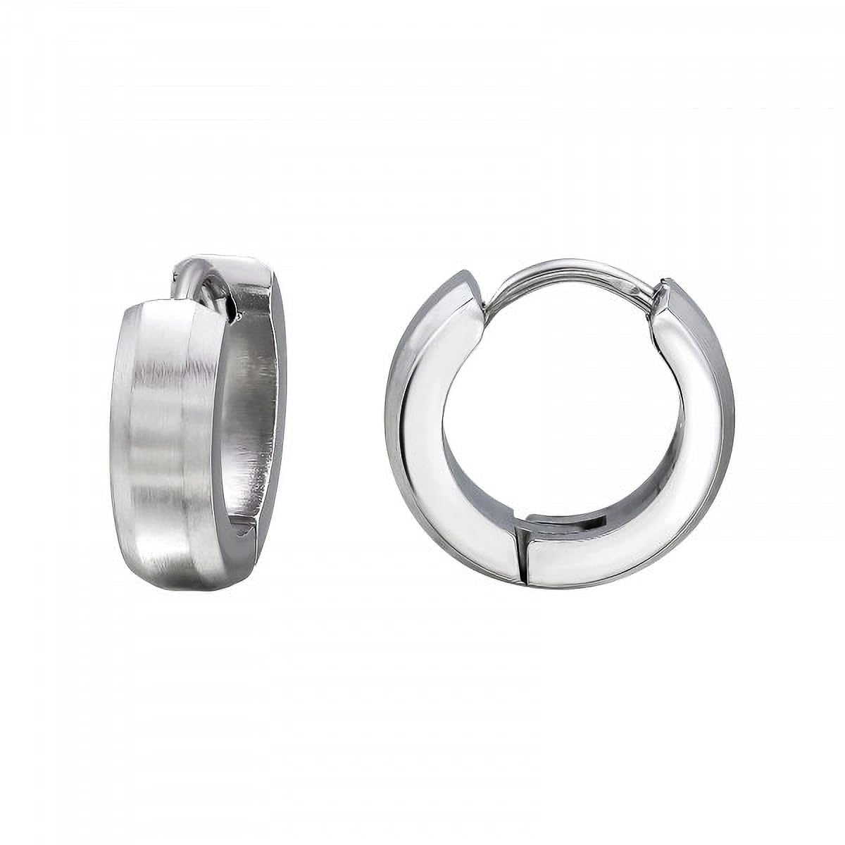 Hoop Earriings Huggie Stainless Steel (1.3cm)