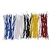 Sunmns 250 Piece Colorful Metallic Twist Cable Cord Wire Ties Reusable Fastening, 6 Inch