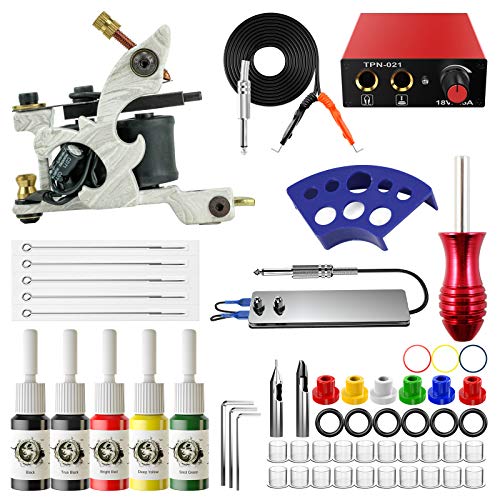 ITATOO Complete Tattoo Kit for Beginners Tattoo Power Supply Kit 5