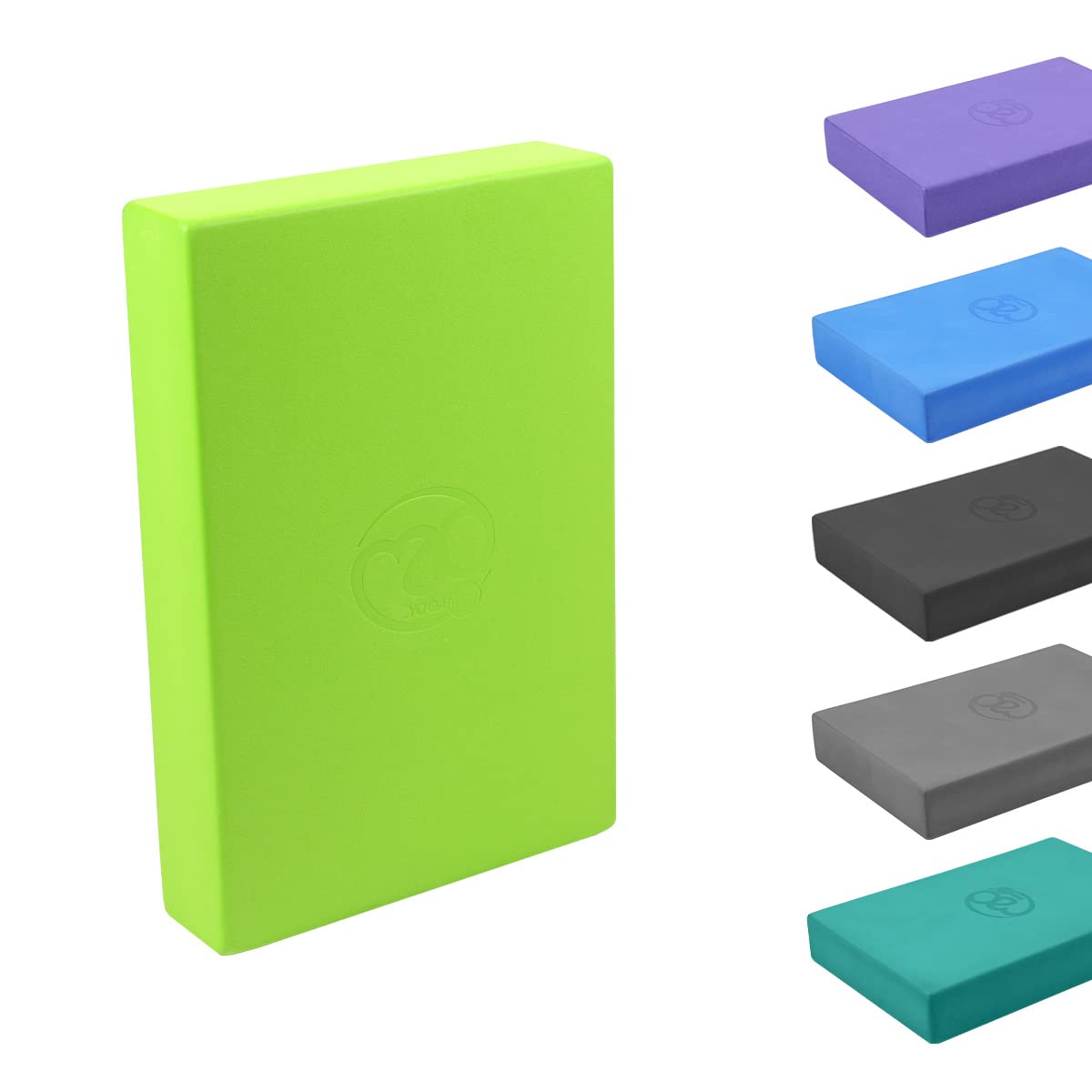 Yoga-Mad EVA Yoga Block | Non Slip Foam Block for Yoga, Pilates, Stretching & Home Workouts Providing Support & Stability | 30cm x 20cm x 5cm