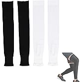 4PCS Basketball Leg Sleeve, Ice Silk UV Sleeves for Women, Long Knee Compression Leg Sleeves for Men, Perfect for Outdoor Activities, Cycling, Running, Hiking and Fishing