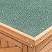 Goplus Wooden Garden Shed Outdoor Storage Cabinet Fir Wood Double Door Yard Locker (Natural)