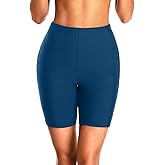 Holipick 5"/7" Swim Shorts Women High Waisted Bathing Suit Shorts Tummy Control Swimsuit Boyshorts Bottom with Liner