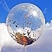 18 Inch Confetti Filled DIY Kit Party Balloons Set - 6 Clear 18