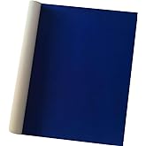 BENECREAT 40cmx3m Donkerblauwe zelfklevende fluweel flocking blad