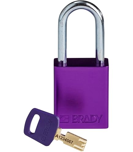 SafeKey Padlocks, Anodised Aluminium, Pack = 3 Pieces, Clear Shackle Height 76.20 Mm, Silver - View #10