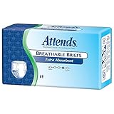 Attends Extra Absorbent Breathable Briefs, Large, 44