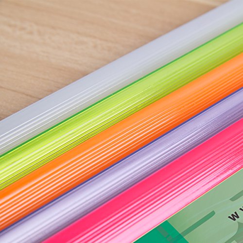 TRUETREND Heavyweight Plastic Report Cover | Standard Sliding Bar Translucent Design – Project File, Resume and Presentation Protector – Perfect for School and Office + Bulk Pack of 5 in 5 colors - Thumbnail 5