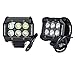 LED Pods, Offroad Town 2pcs 18w 4'' LED Work Light Bar Spot CREE Chips LED Fog Lights Unique Panel Design Driving Light for Jeep Cabin Boat SUV Truck Car ATV