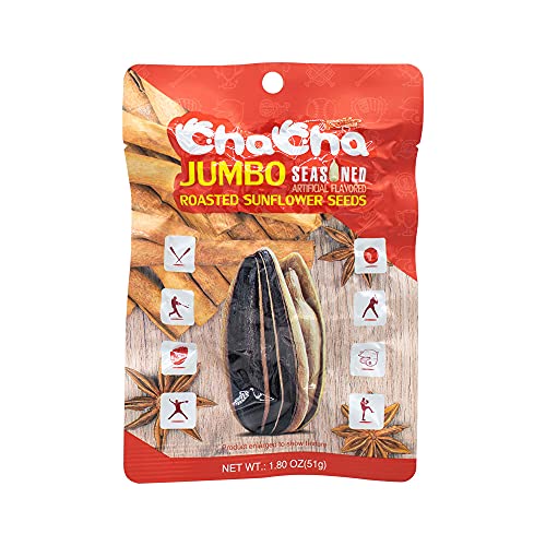CHACHA JUMBO SUNFLOWER SEEDS SEASONED FLAVOR, 1.8 OUNCE (PACK OF 15)