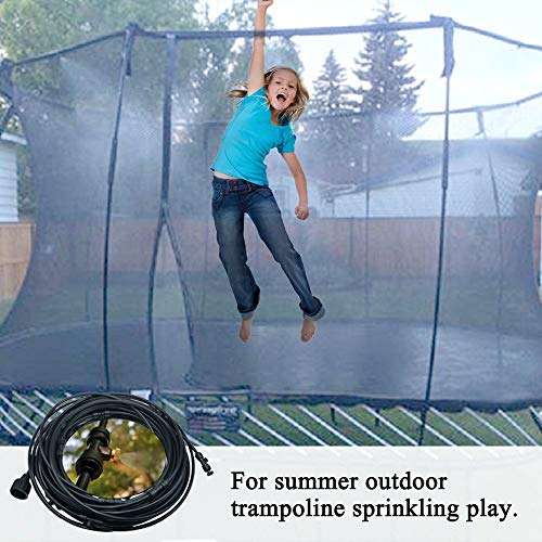 YLLuck Trampoline Water Sprinkler, Summer Water Game Toys Accessories, Park Fun Game Toys, Made to Attach On Trampoline Safety Net Enclosure Great for Boys & Girls and Adults (20 & 40 ft) (20)