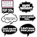60th Birthday Photo Booth Party Props - 40 Pieces - Funny 60th Birthday Party Supplies, Decorations and Favors