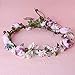 Flower Wreath Girl Head Rose Flower Crown Bridal Hair Accessories Wedding Headband Kid Party Floral Garlands Adjustable,White