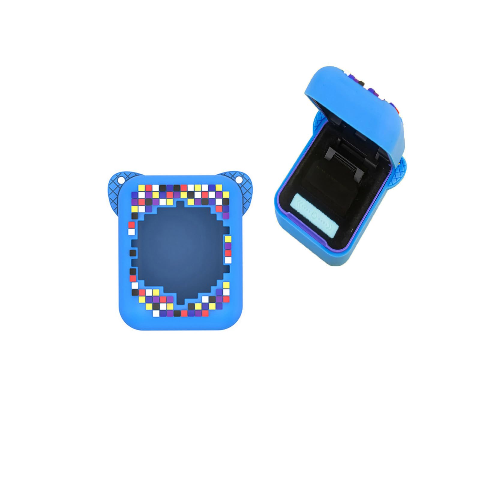 Hzycwgone Protective Silicone Case for Bitzee Interactive Toy Digital Pet,Travel Carrying Cute Skin Sleeve w/Lanyard for Bitzee Virtual Electronic Pets(Blue)