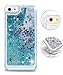iPhone 6 Case, iPhone 6s Case, Hundromi Luxury Bling Glitter Sparkle Hybrid Bumper Case with Liquid Infused with Glitter and Stars for iPhone 6/iPhone 6s - Blue