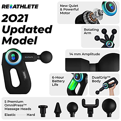 REATHLETE DEEP4S Updated ProGrade Handheld Deep Tissue Massage Gun