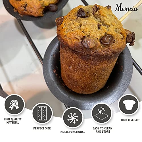 Mwnxia Popover Pan 6-Cup Yorkshire Pudding Tin Deep Cupcake Jumbo