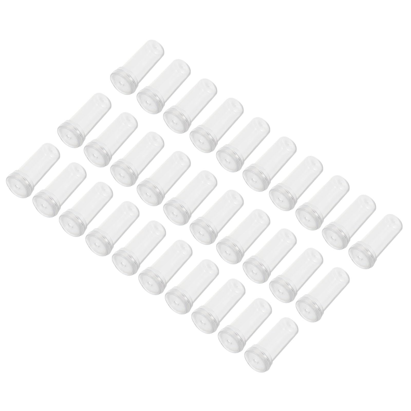 PATIKIL Floral Water Tubes with Cap, 50 Pcs 0.6" ID x 1.6" Plastic Bottle for Plants Flower Arrangement, White