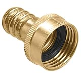 5 Pack - Orbit 5/8 Inch Brass Female Thread Shank Hose Mender with Clamp