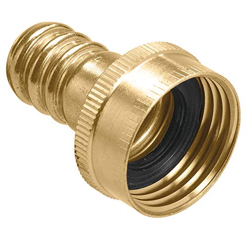 5 Pack - Orbit 5/8 Inch Brass Female Thread Shank Hose Mender with Clamp