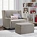 Baby Relax Hadley Nursery Storage Ottoman for Baby Gliders, Dark Taupe Dark Taupe