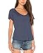 Blooming Jelly Women's Sexy Backless Short Sleeve Top Open Back Knot Casual Shirt Tee(L) Blue