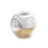 Gold Paper Clips in Eleant Magnetic Marble White