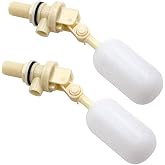 2 Pack Float Valve Stable Water Automatic Pet Water Dispenser Shut Off 1/2" Automatic Waterer Bowl Fill Feed Water Trough with Adjustable Arm Horse Cattle Sheep Pig Dog