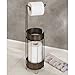 InterDesign Twillo Free Standing Toilet Paper Roll Holder – Dispenser and Spare Roll Storage for Bathroom, Bronze