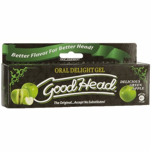 Doc Johnson Goodhead Oral Delight Gel Lubricant Green Apple 4 Ounce