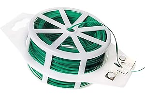 AOPANDA 328ft (100m) Twist Ties, Green Garden Plant Ties with Cutter for Gardening and Office Organization, Home