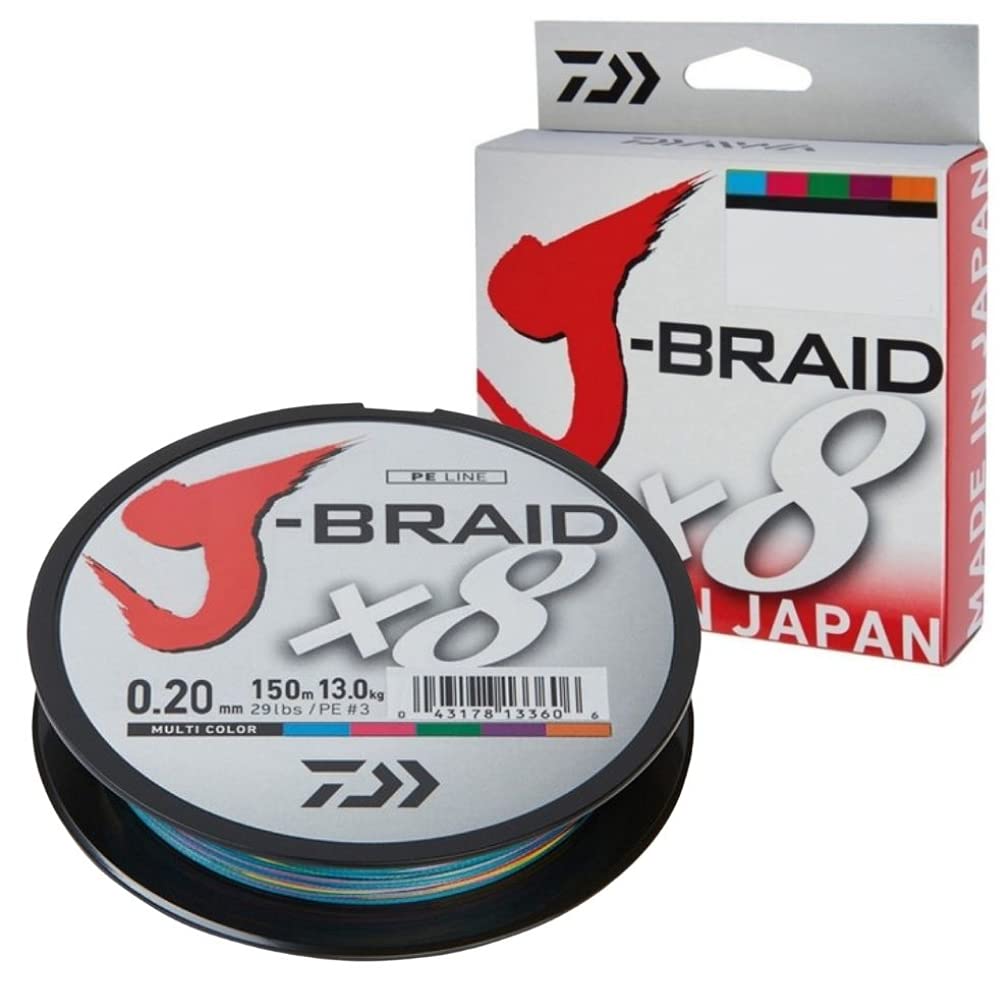 Daiwa J-Braid 8 Braid 0.22mm, 17,0kg/27,5lbs, 150m multicolour