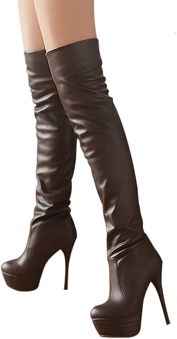leather pants and thigh high boots