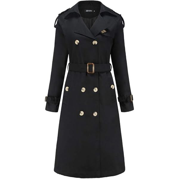 Amazon.com: Women Fall Winter Cotton Long Trench Coat Lapel