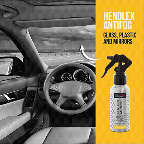 Hendlex Anti Fog Spray Nano Coating Anti Mist for Glass & Plastic Treatment Water Resistant Spray Car Window Windshield Glasses Mirrors Helmet (Small Kit)