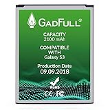 GadFull Battery Compatible with Samsung Galaxy S3 | 2018 Production Date | Corresponds to The Original EB-L1G6LLU | Compatible with Galaxy S3 i9300 | S3 LTE i9305