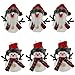 WEWILL 6 Pack Plush Hanging Christmas Tree Ornament Sets Santa and Snowman, 5.5inch