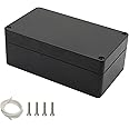 HoHaing Project Box IP65 Waterproof Dustproof Junction Box ABS Plastic Enclosure Box for Electronics Black Outdoor Project 6.