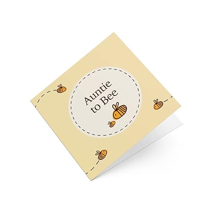 Amazon Com Auntie To Bumble Bee Greeting Card Cute Be Babyshower