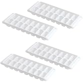 Kitch Easy Release White Ice Cube Tray, 16 Cube Trays (Pack of 4) (4 Pack - 64 Cubes)